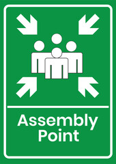 Assembly Point Vector Sign Symbol illustration