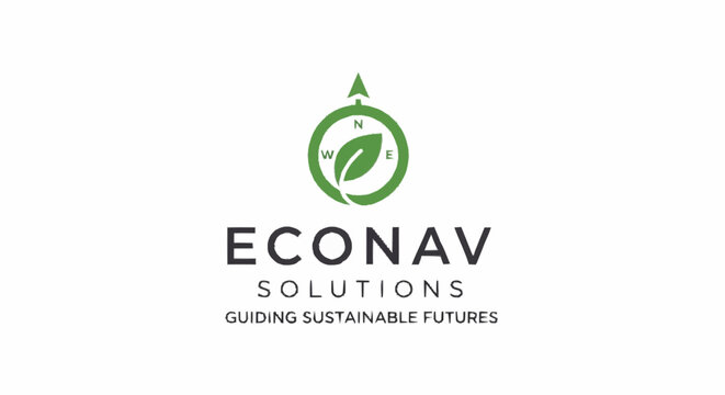 Econav Solutions Logo with Leaf Symbol.