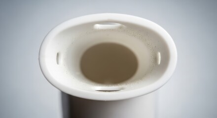 White Ceramic Toilet Bowl Closeup.