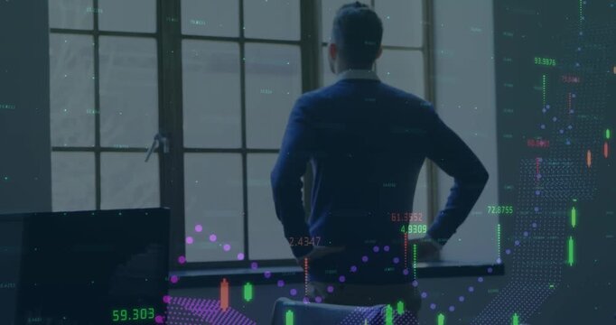 Animation of data processing over rugby players