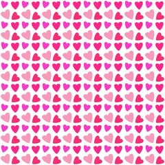 seamless pattern with pink hearts
