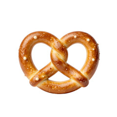 Delicious pretzel with white dots on a white background for a tasty treat