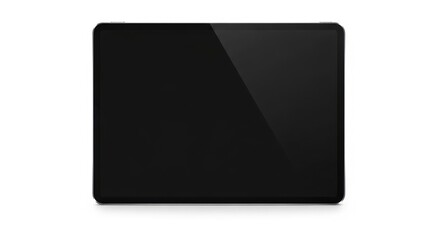 Black Laptop Mockup with Matte Finish in Studio Lighting on White Background for Tech Branding