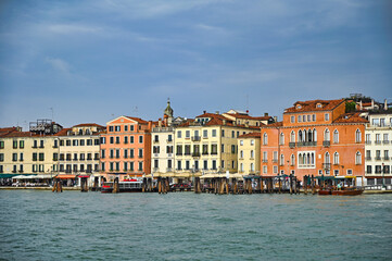 Fototapeta premium Old colorful buildings,Venice cityscape, Italy