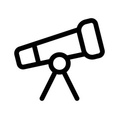 Obraz premium Modern Telescope UI Icon Vector - Digital Discovery, Visionary Search, and Astronomy Exploration Interface Symbol