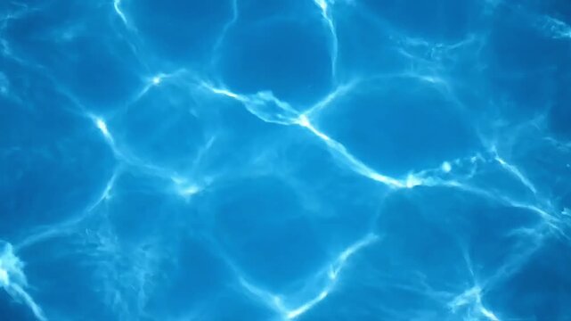 Calming blue water surface with shimmering sunlight reflections