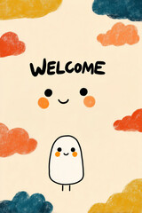 kartka, tło, ekran powitalny 