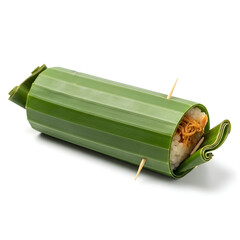 Spring Roll Wrapped in Leaf.