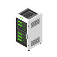 Obraz premium Futuristic Modular Mini Data Center Rack Unit