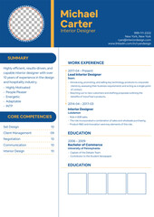 Obraz premium resumes creative and handmade design template