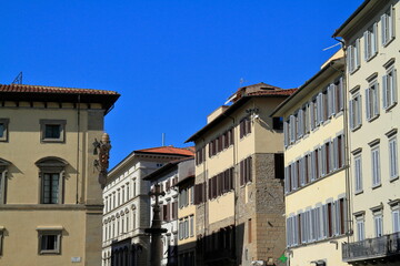 Historic Italian Cityscape of Florence along the Arno River, Italy