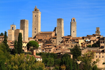 Naklejka premium San Gimignano's Historic Medieval Towers in Tuscany, Italy