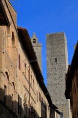 Naklejka premium San Gimignano's Historic Medieval Towers in Tuscany, Italy