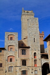 Naklejka premium San Gimignano's Historic Medieval Towers in Tuscany, Italy