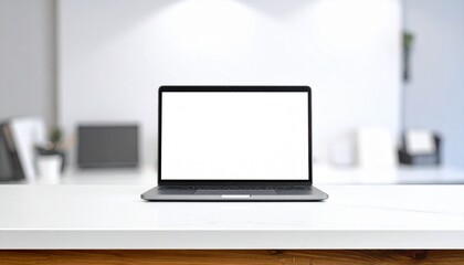 laptop with blank screen