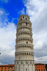 Naklejka premium The Cathedral and The Leaning Tower of Pisa, Tuscany region, Italy.