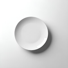 White Plate on White Background.