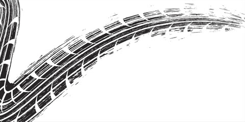 Tire tread marks, wheel textures, tire marks - car racing, motocross, drift, rally, off-road and others. modern © fathor