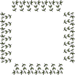 Obraz premium Square frame with beautiful decorative elements with leaves.eps