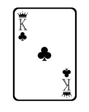 Playing card King off Clubs in illustrator