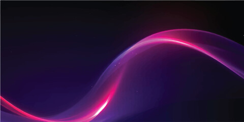 Obraz premiumAbstract digital art featuring glowing blue and purple light waves with motion energy rays over a dark black background texture for a bright space animation wallpaper design