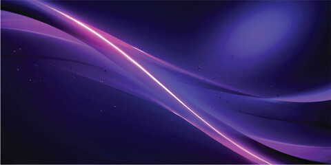   Glowing abstract background with flowing blue and purple waves, featuring bright digital light lines and a rhythmic motion pattern in a vibrant energy loop texture © TANZUM AKTER