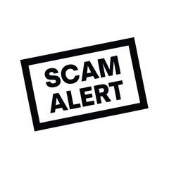 Vector illustration icon scam alert sign with bold text