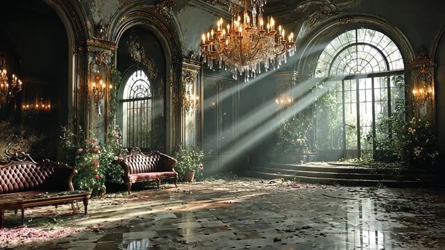 Luxurious interior with elegant furniture.