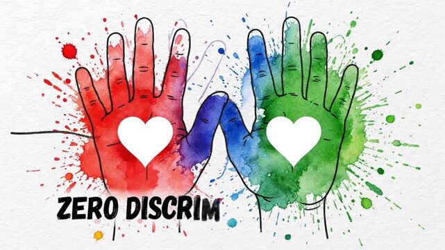 Hand gesture with palm facing forward in minimalist line art style