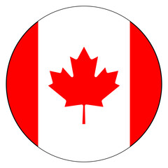 Obraz premium Canadian Flag Circle Icon