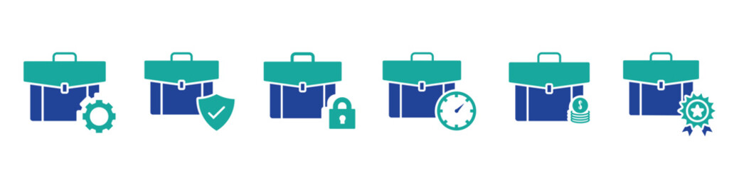 Corporate Management and Job Protection Concept Icons