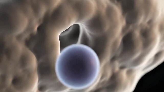 3D Illustration of ADP Molecule and ATP Energy Production Cycle