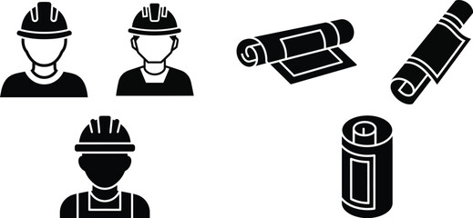 Firefighter icons and equipment symbols