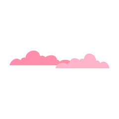 Fototapeta premium Pink fluffy clouds. Vector illustration 