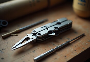 Versatile Multi-Tool Knife Includes Pliers Screwdriver Precision Features Compact Design for All Tasks