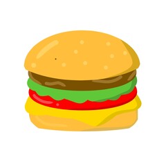 Burger cheeseburger hamburger drawing illustration art design 