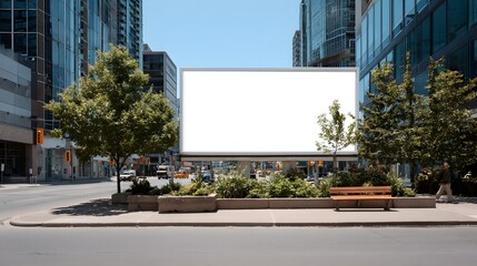 Obraz premium Environmental campaign billboard mockup city street clean design
