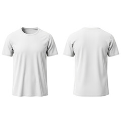 Blank white t-shirt display isolated on transparent background