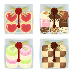 ラッピングされたお菓子セット