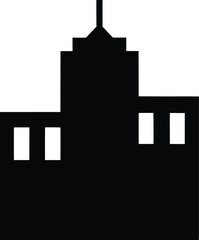 building silhouette vector illustration on transparent background