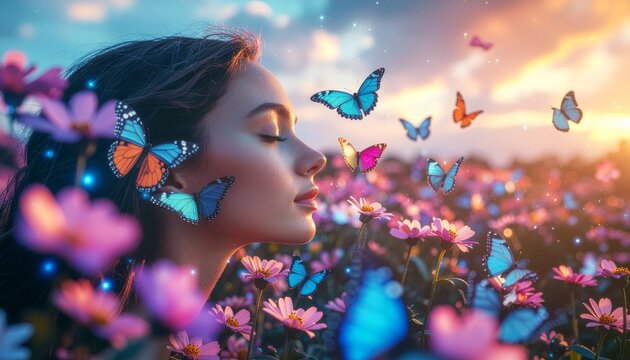 women with flower