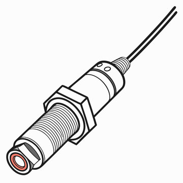 Inductive Proximity Sensor Vector Illustration - Automated Systems