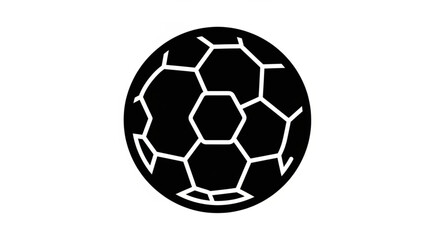 Obraz premium Abstract Minimalist Soccer Ball Illustration