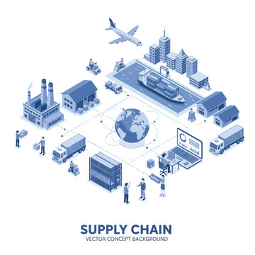 Abstract vector illustration of an isometric city map featuring a 3d urban cityscape design with business buildings, industrial factories, and apartment houses on a digital street plan
