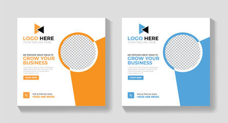  Business Idea Social Media Post Template, Innovative Corporate Business Promotion Layout