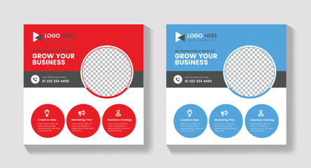  Business Idea Social Media Post Template, Innovative Corporate Business Promotion Layout