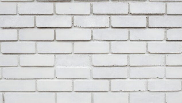 Simple pattern of white painted brick wall creates a neutral backdrop