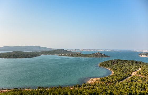 panoramic view of cunda from devil's feast, ayvalik, balikesir