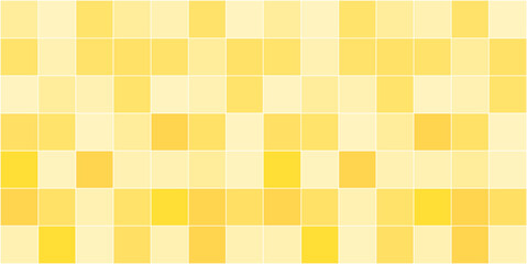 Yellow square ceramic tile mosaic pattern background for bathroom wall