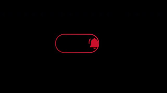 Subscribe Reminder and Like Button Click Animation with Mouse Cursor Alpha Channel